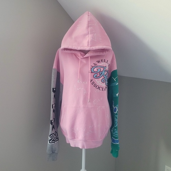 NWT FIRST ROW COLOR BLOCK COMBO ALL OVER GRAPHIC PRINT PUFF PRINT HOODIE XL - Picture 7 of 11